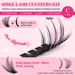 PRO LASHBEAUTY spikes lash clusters 200D add edgy texture that lasts