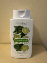 Close-up of Pro Silk Key Lime shampoo label highlighting key lime extract