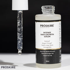 Pro-skir'e night-use routine shot before bed for scalp care.