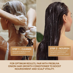 Front view of ProBliva duo pack for daily hair care.