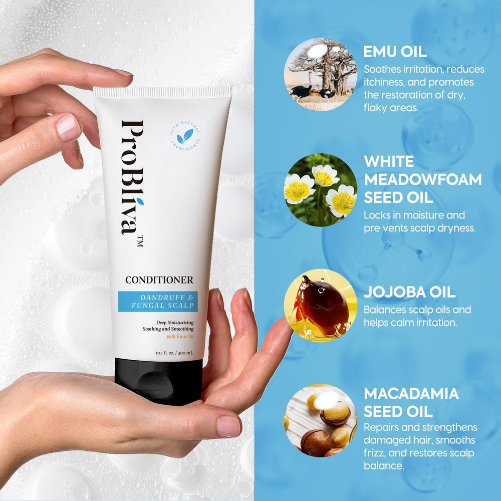 ProBliva duo packaging box shows complete set for scalp comfort and fuller-looking hair.