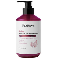 ProBliva Onion & Biotin Shampoo bottle supports daily scalp nourishment