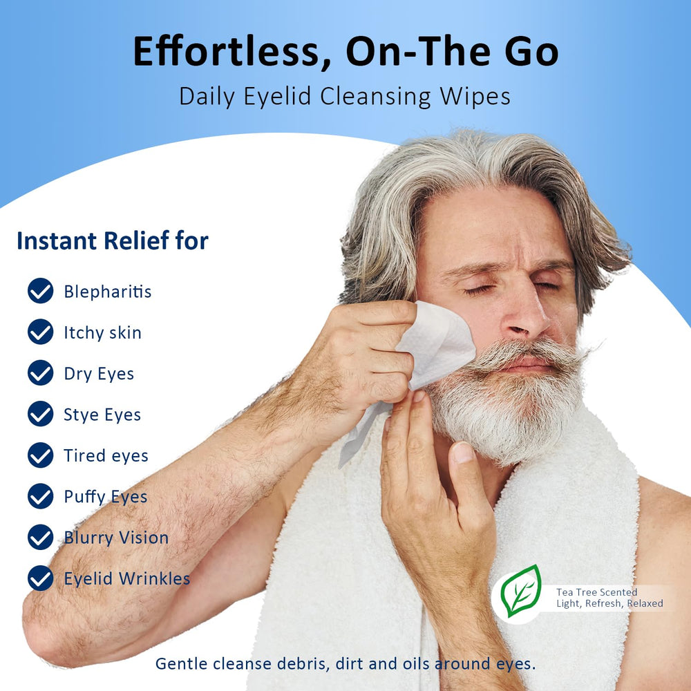 ProCIV family-size eyelid wipes pack close-up for daily eye care convenience.