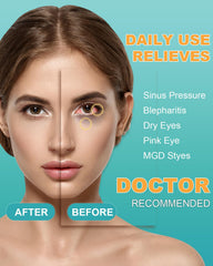ProCIV steam eye mask in use, auto heat for soothing relief.