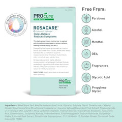 PROcure Rosacare Hydrogel on skin provides cooling relief from redness