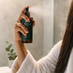 Spritzing mist during routine styling to ease detangling.
