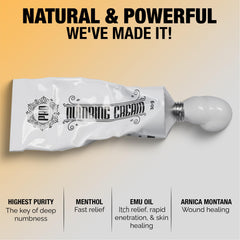 Application of Proinnate fast-acting cream for quick comfort.