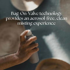 Splash image illustrating cooling mist refreshing the skin