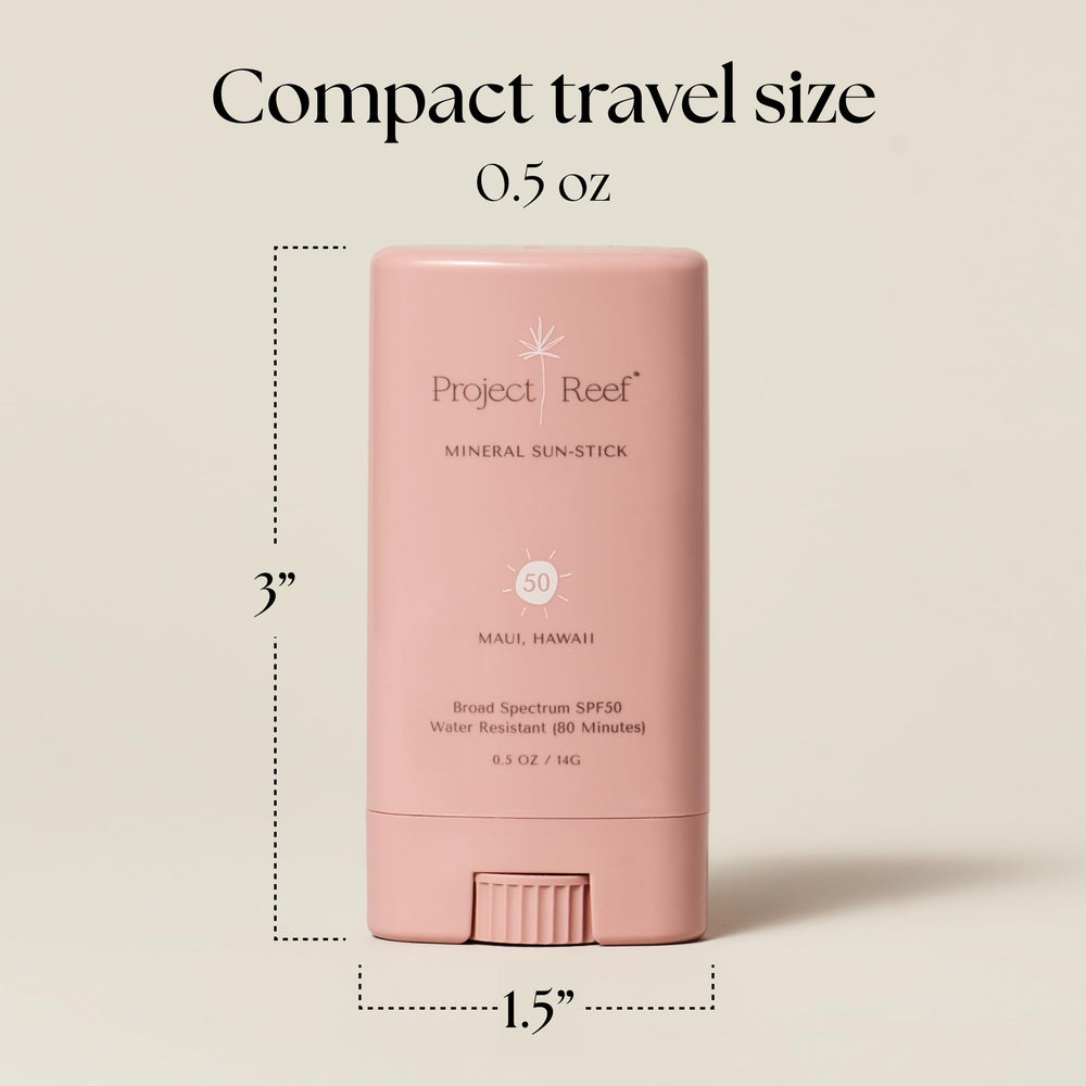 Project Reef SPF 50 stick demonstrates Hawaii compliance for responsible sun protection.
