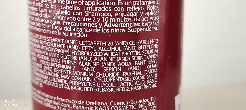 Prokpil red shine mask delivers radiant red tones on ginger hair.