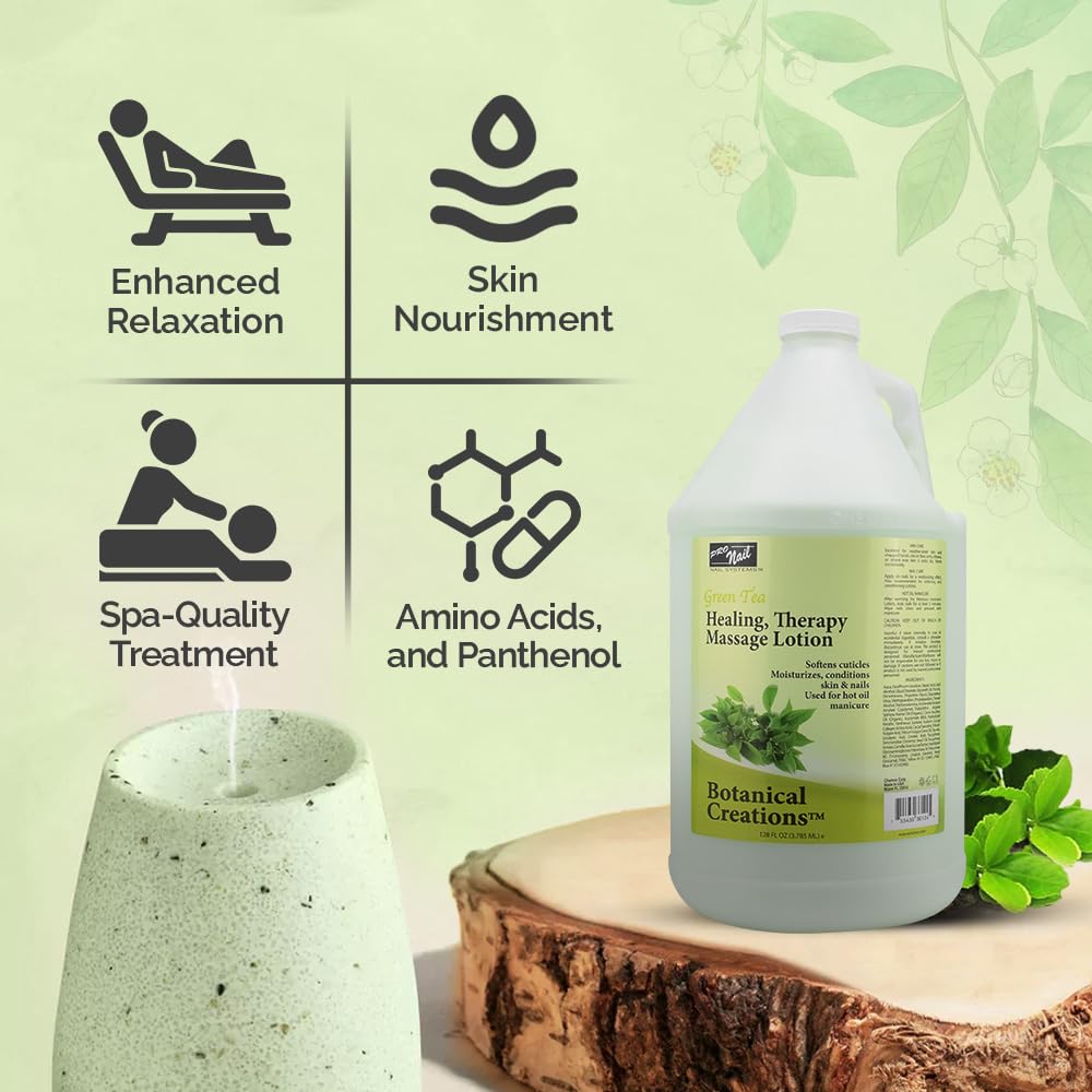PRO NAIL Healing Therapy Massage Lotion gently softens cuticles during warm manicure.