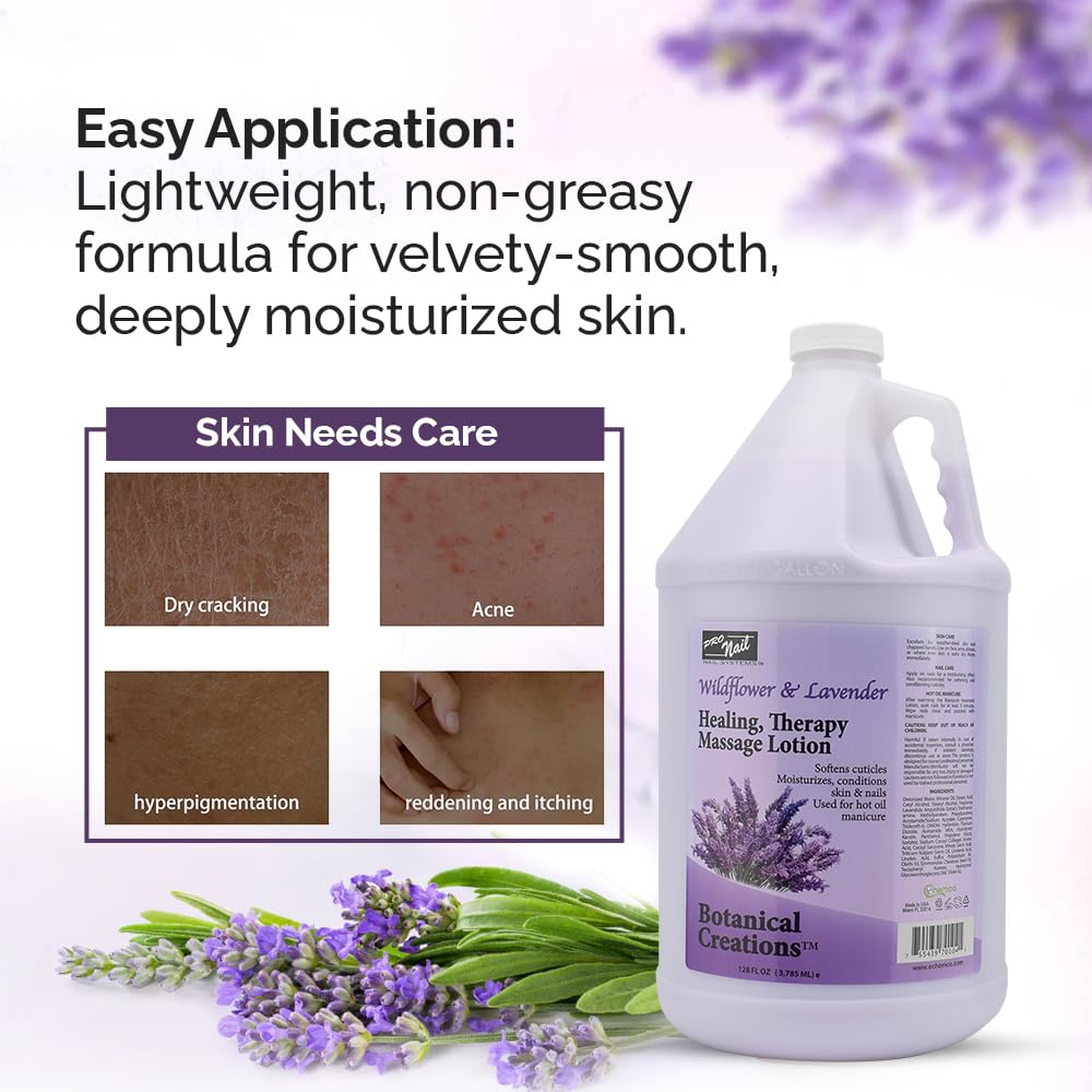 PRONAIL Healing Therapy Massage Lotion soft skin result from natural oils and vitamins.
