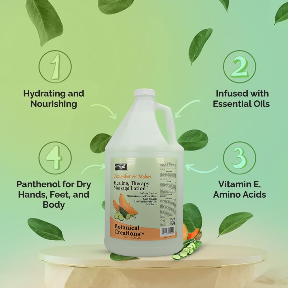 Pronail Healing Therapy Massage Lotion texture closeup, rich in natural oils.