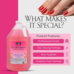 PRO NAIL remover pictured at a salon scene for color removal in professional settings.