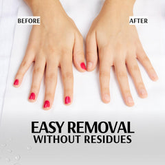Pronto acetone remover on cotton ball for easy application