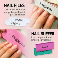 Pronto Cuticle Pusher helps safely prep nails during a DIY manicure.