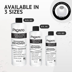 Pronto USA made acetone remover supports quality nail care