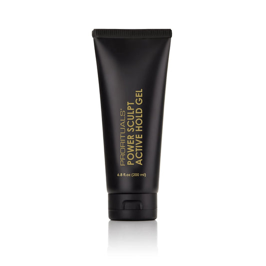 Prorituals Power Sculpt Active Hold bottle shows lightweight hold for daily styling.