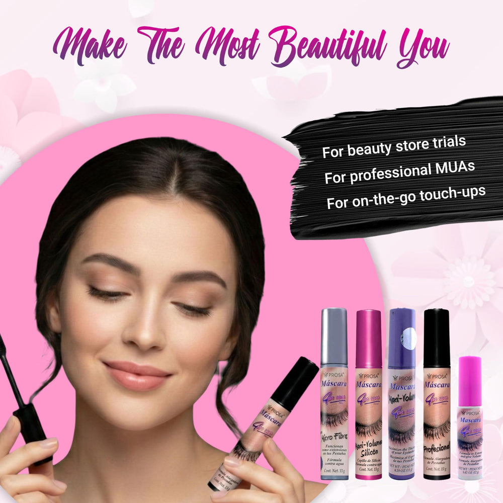 Prosa Mascara wand brush detail highlighting smooth formula and defined lashes.