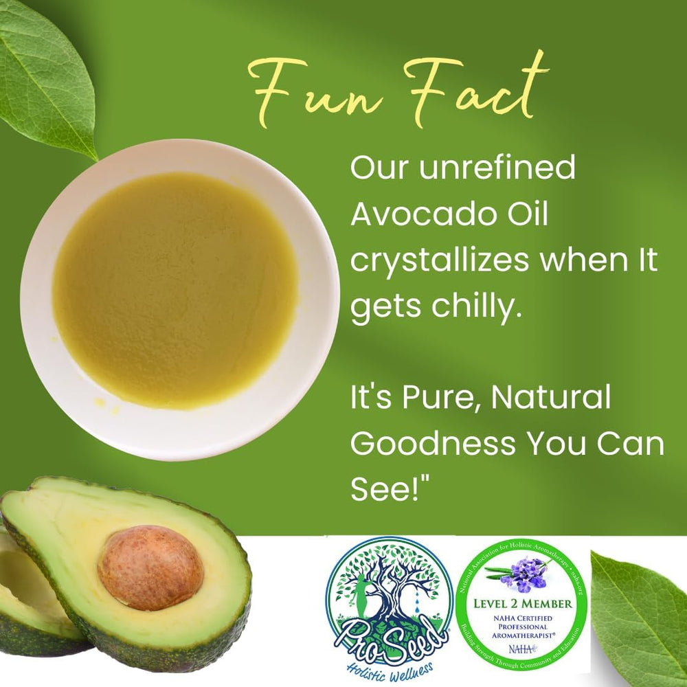 Closeup of ProSeed Avocado Oil in a glass amber bottle