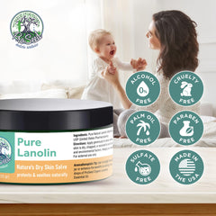 ProSeed Lanolin Cream used in baby care for delicate skin and diaper-area care.