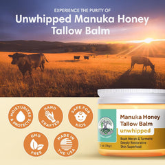 ProSeed Manuka honey enriched balm indicating nourishing skin for all ages.