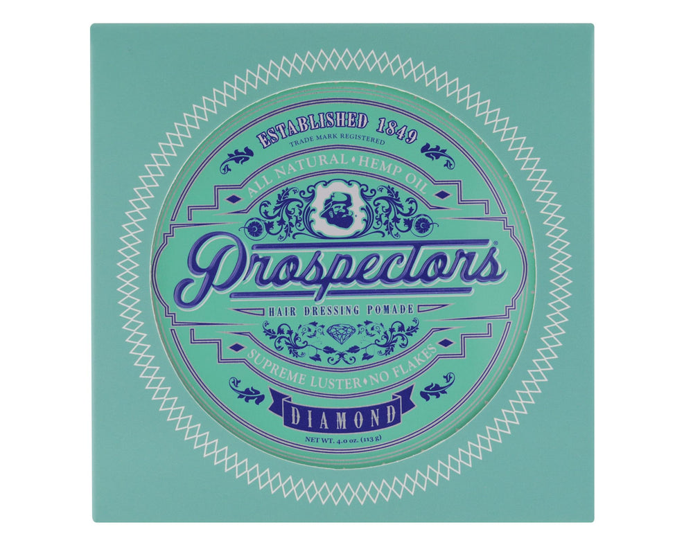 PROSPECTORS Diamond Hair Pomade open tin reveals smooth, scoopable formula for easy use.