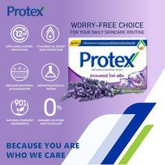 Protex Lavender Ice Freeze bar soap uses natural ingredients for sensitive skin.