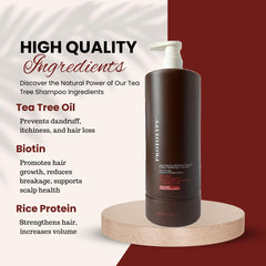 PROTOTYPE Tea Tree Shampoo volume result shows fuller hair.