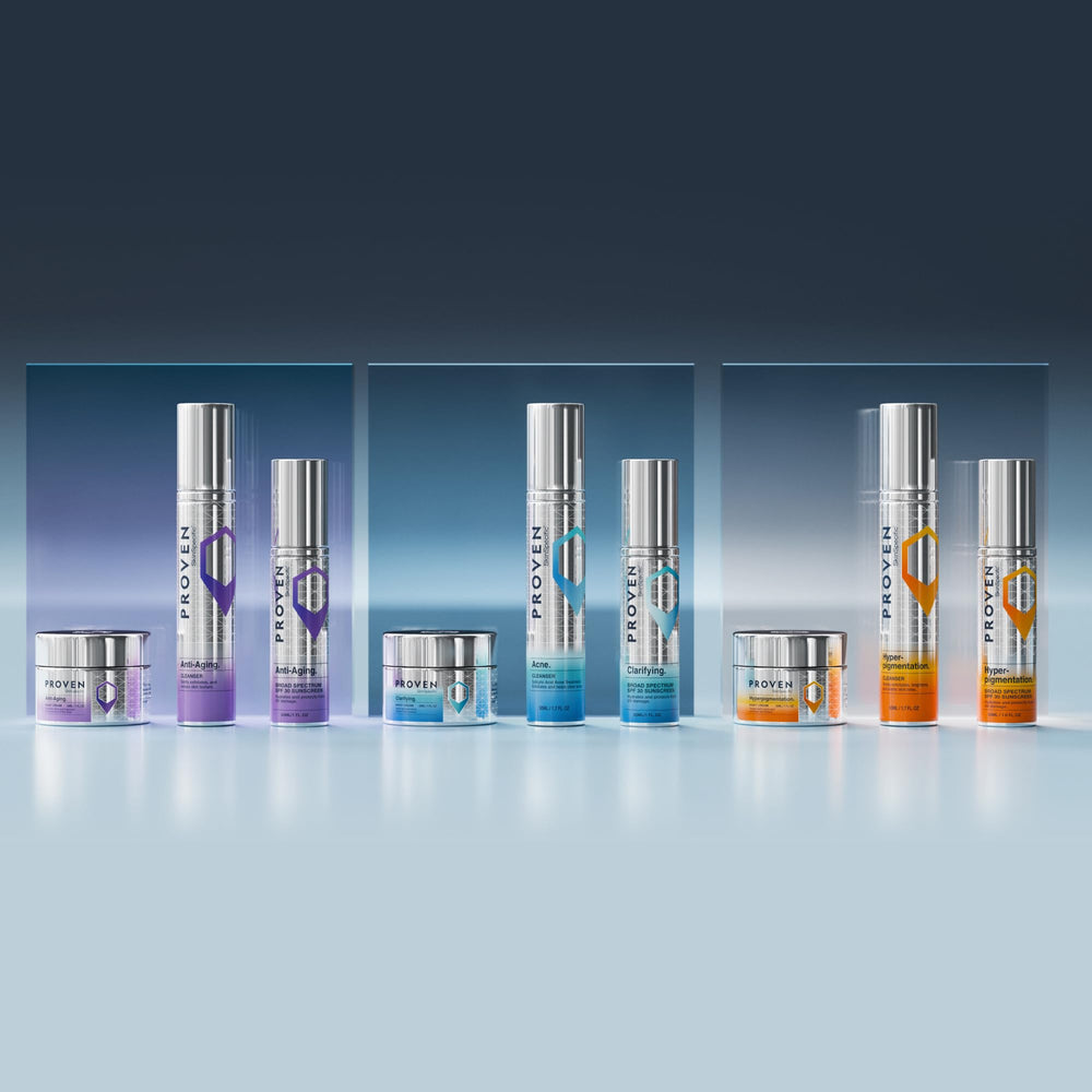 PROVEN SkinSpecific ingredients label emphasizes peptides and niacinamide for science-driven care