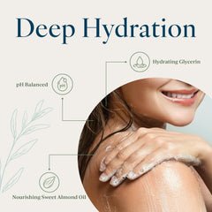 Provence Sante cleansing gel texture close-up, creamy lather preserves natural oils.