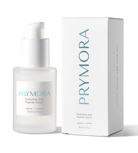 PRYMORA Hydrating Jelly Serum bottle closeup for a hydrated glow