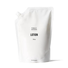 Public Goods body lotion bottle for daily hydration and smooth skin.