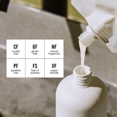 Public Goods lotion pump applying moisture to hands.