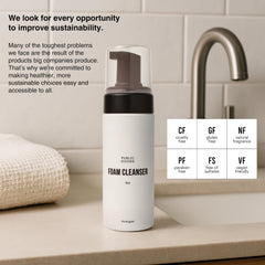 Public Goods sustainable packaging close-up emphasizing USA-made ethos