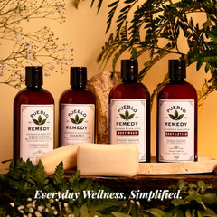 16.9 oz Pueblo Remedy conditioner packaging shown for reference.