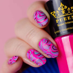 PUEEN 809 Neon Pink bottle offers vivid color for striking nail art.
