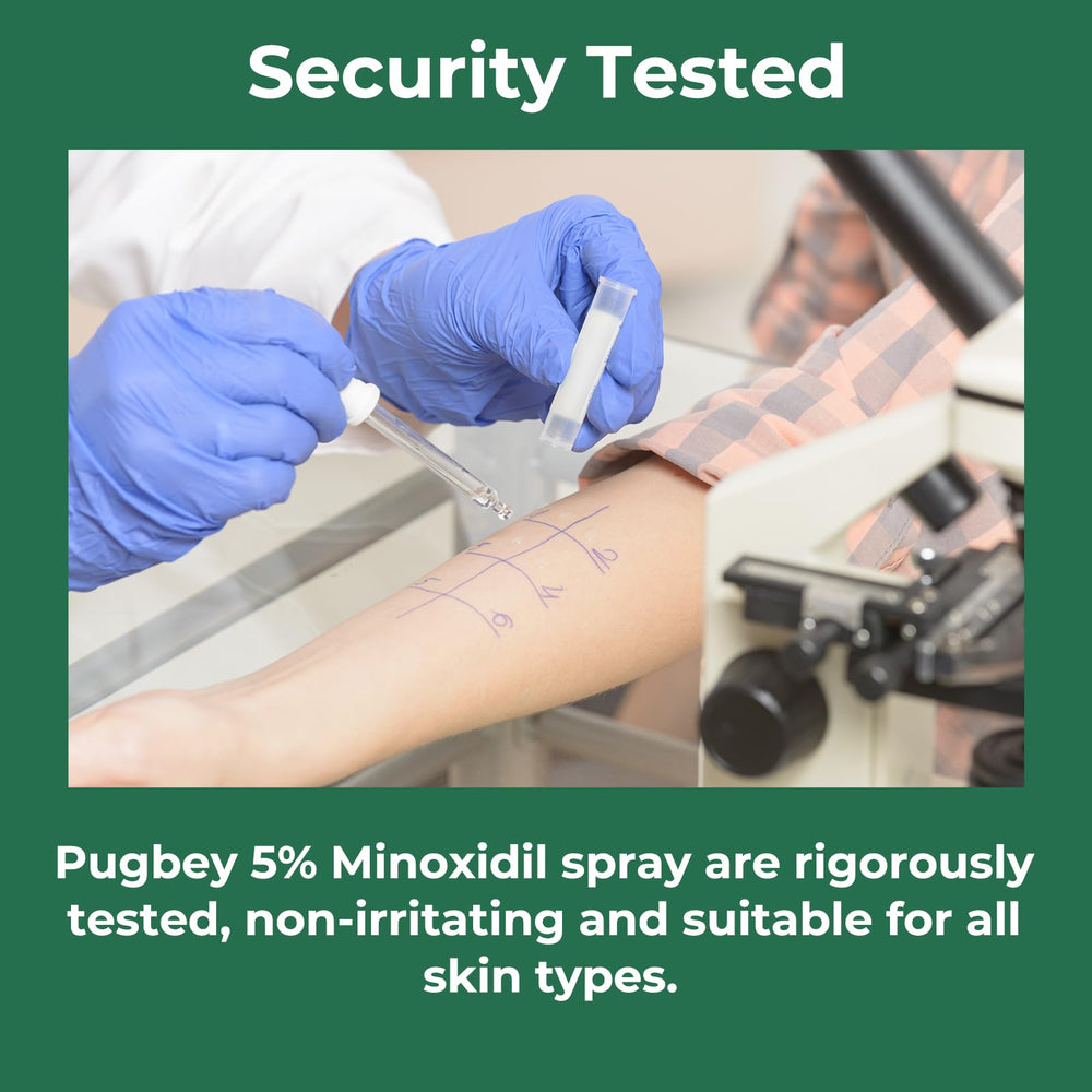 Pugbey scalp massage after application demonstrates an easy daily routine.