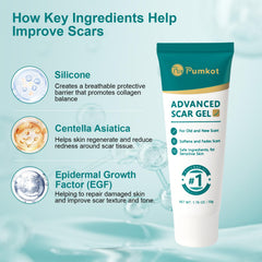 Pumkot Scar Cream used on surgical scar area.