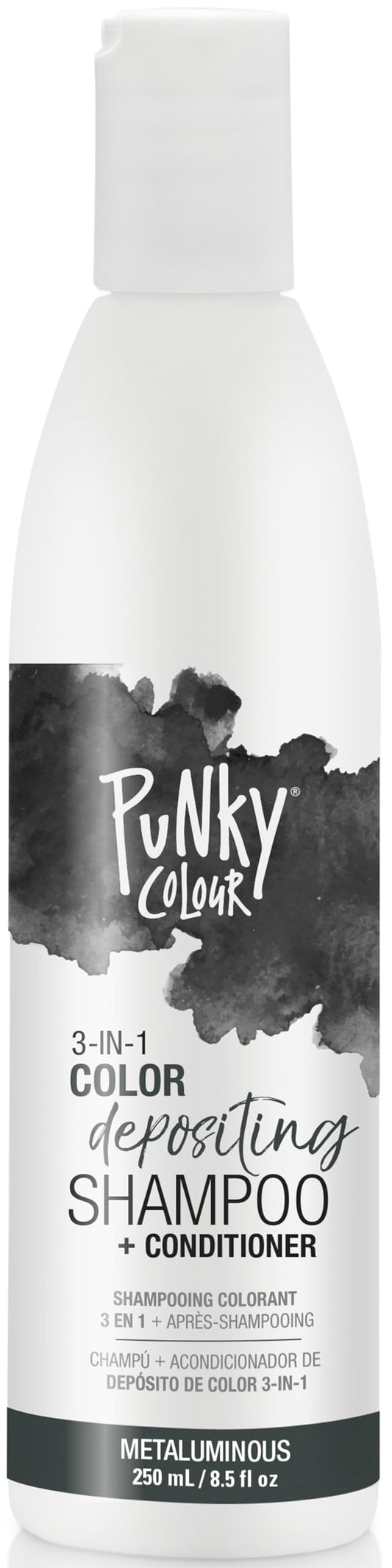 Punky Colour 3-in-1 bottle pours, illustrating the color-depositing formula.
