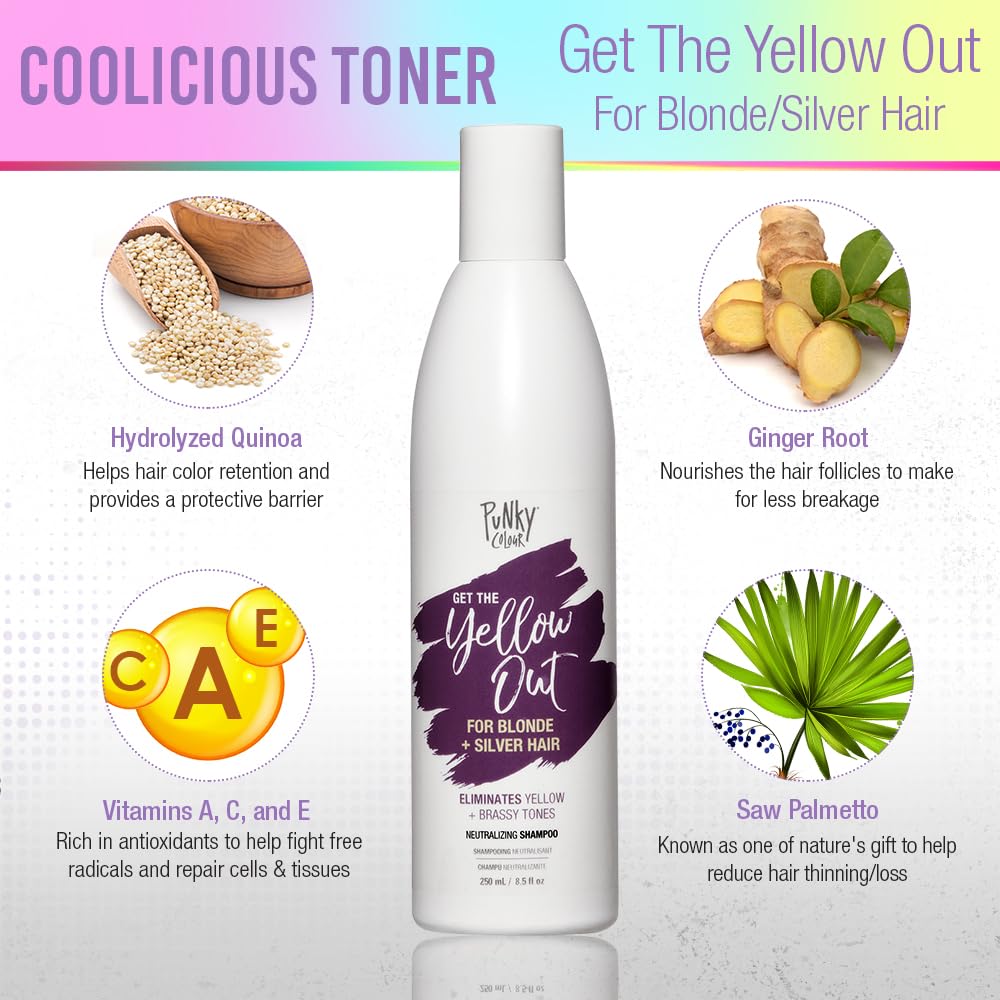 Punky Colour 3-in-1 Yellow Out foam application demonstrates easy color refreshment for hair