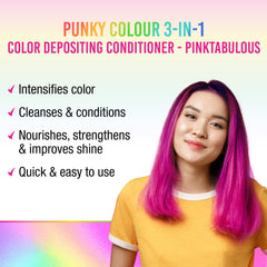 Punky Colour 3-in-1 Pinktabulous label close-up, cruelty-free formula and nourishing ingredients.