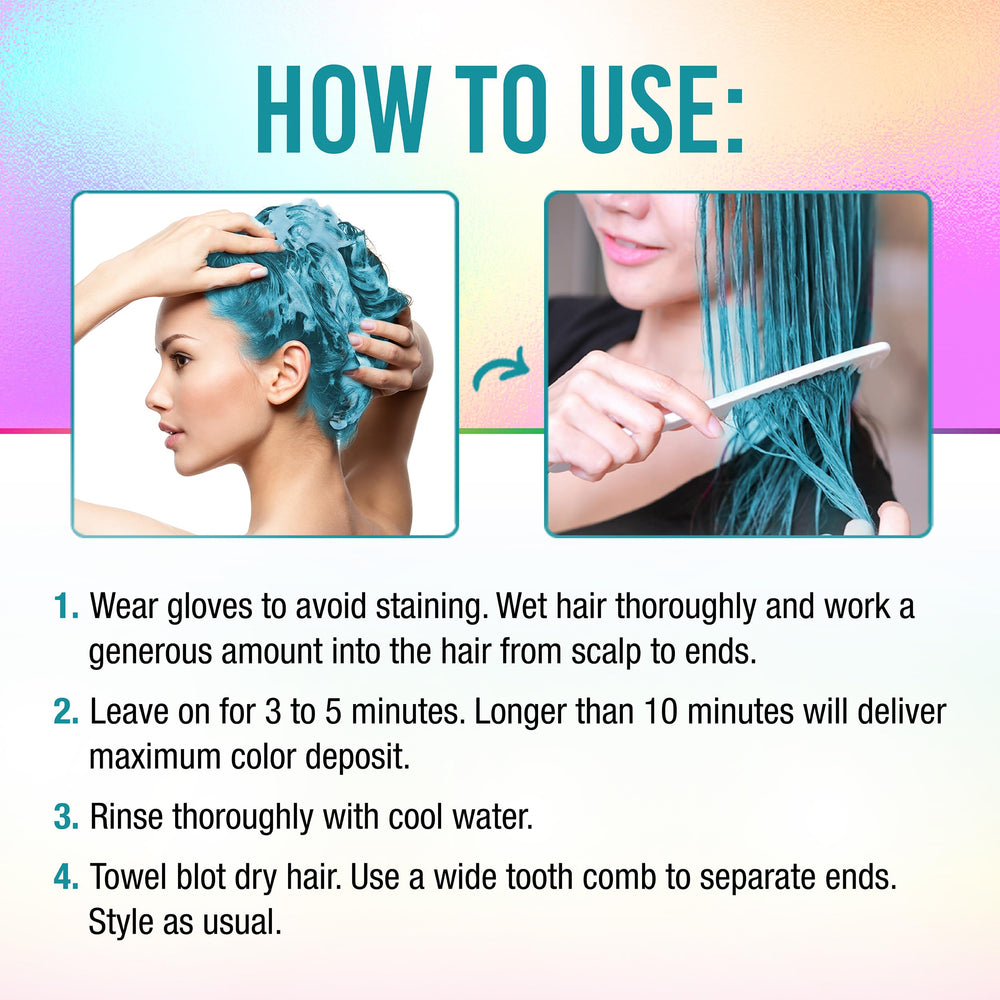 Punky Colour Tealistic hair softness after wash illustrating smooth strands