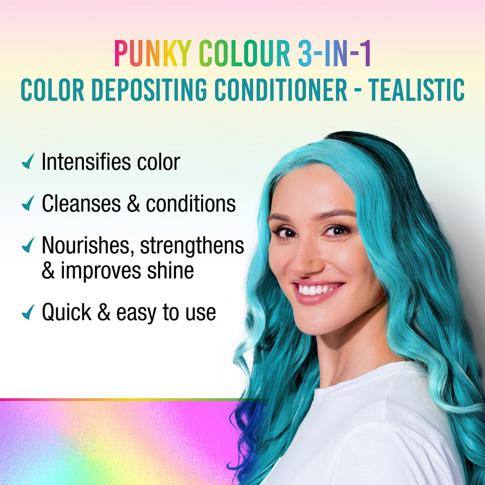 Punky Colour Tealistic lather close-up highlighting cleansing action and subtle tint