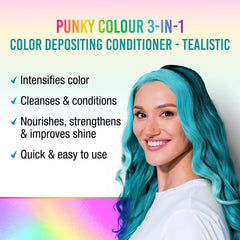 Punky Colour Tealistic lather close-up highlighting cleansing action and subtle tint