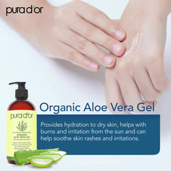 PURA D'OR Aloe Vera Gel produced in Southern California with eco-friendly packaging