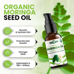 PURA VIDA MORINGA seed oil nourishes hair and adds shine