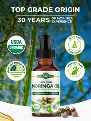 PURA VIDA MORINGA seed oil on skin delivers hydration