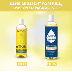 Puracy plant-based ingredients graphic, 98.6% plant-powered for better skin feel