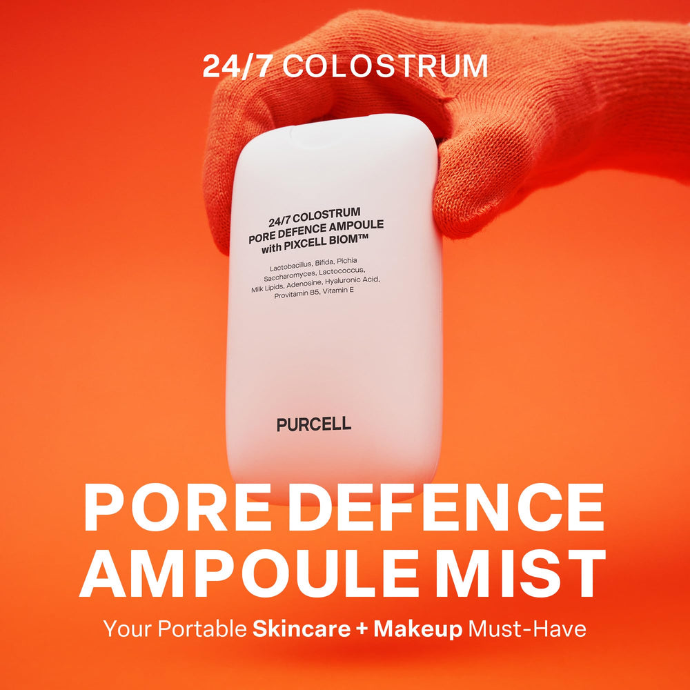 Purcell 24/7 mist spray action refreshes makeup mid-day
